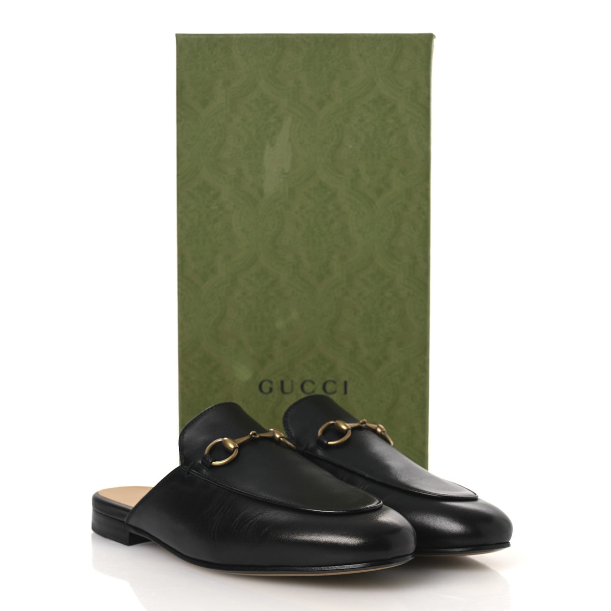 Gucci Calfskin Womens Princetown Slippers 37.5 Black 11 of 11