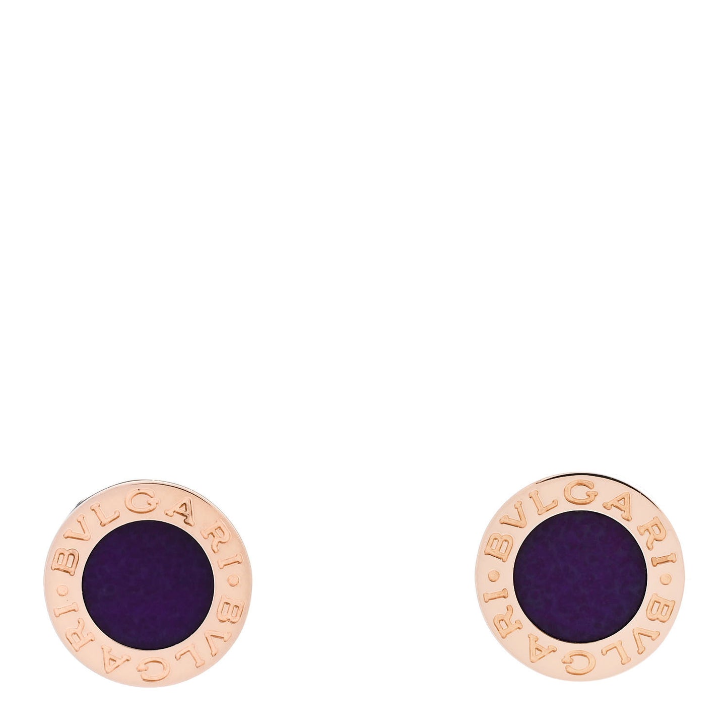 18K Rose Gold Sugilite BVLGARI BVLGARI Stud Earrings