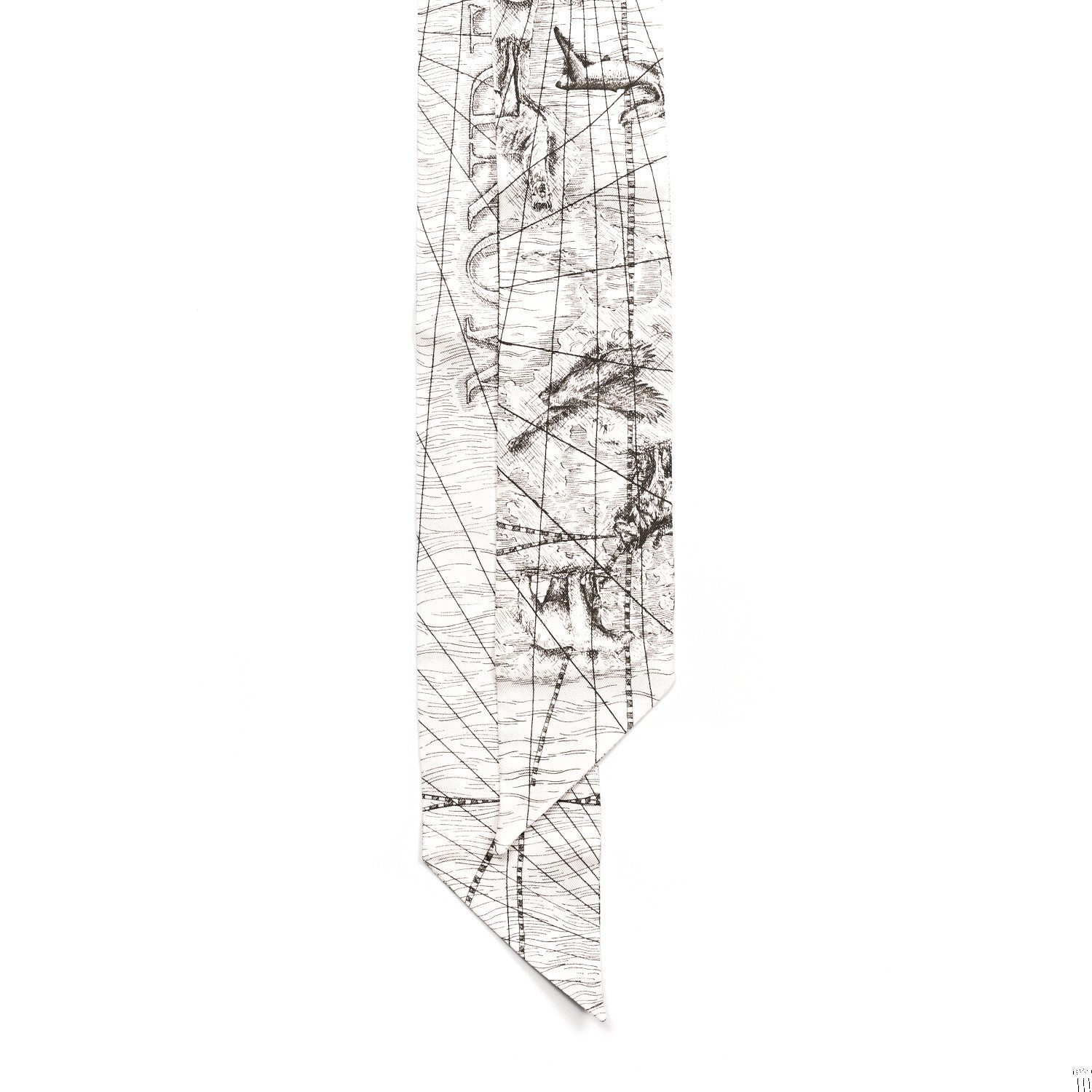 Christian Dior Silk ABCDior M Mitzah Scarf Grey 2 of 3