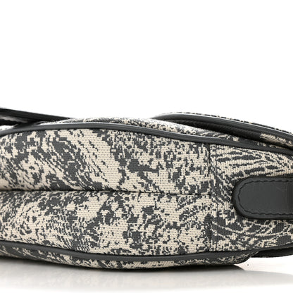 Christian Dior Canvas Reverse Embroidered Toile De Jouy Saddle Bag Grey 10 of 10