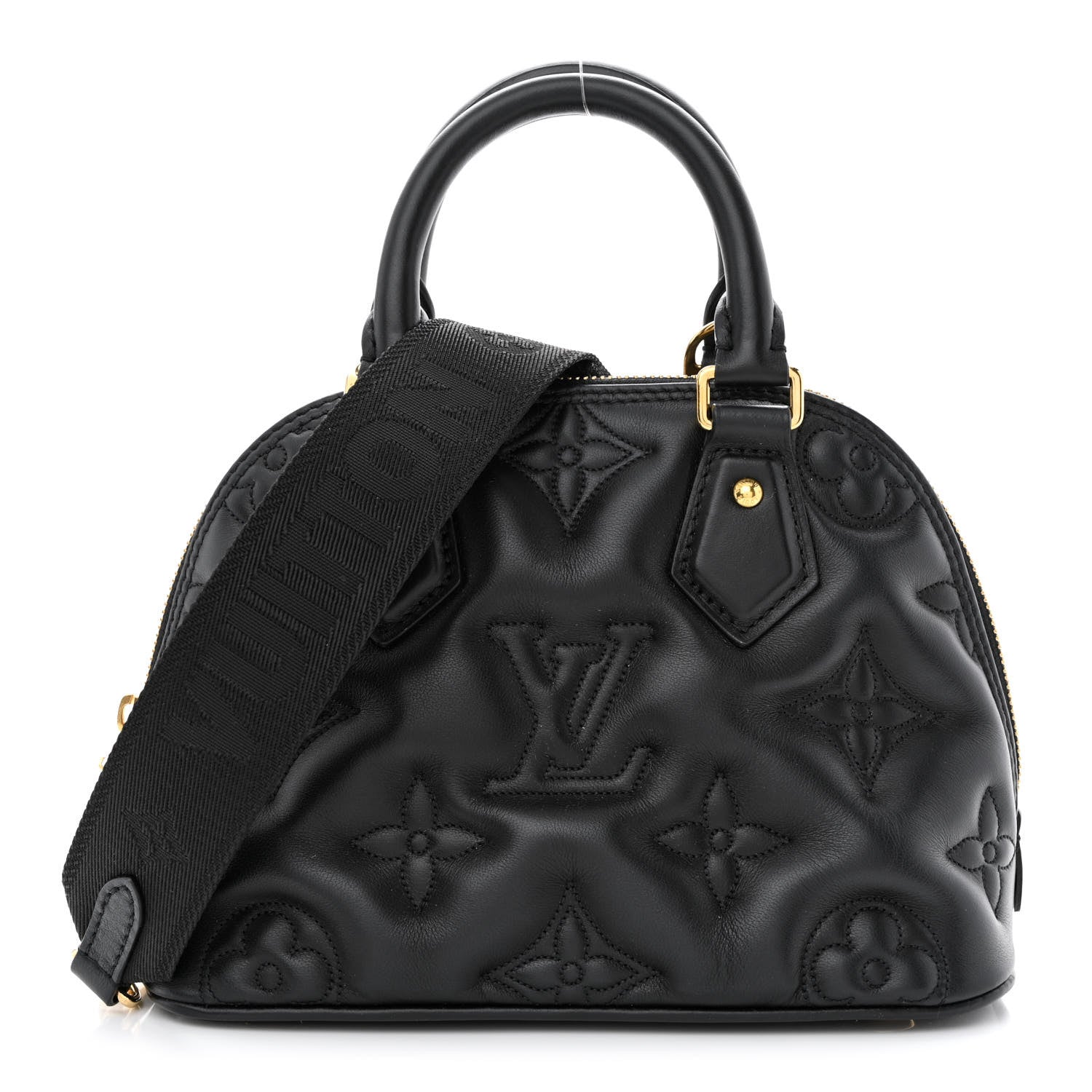 Louis Vuitton Calfskin Bubblegram Alma BB Black 1 of 10