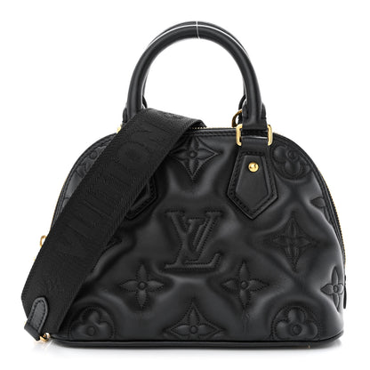 Louis Vuitton Calfskin Bubblegram Alma BB Black 1 of 10