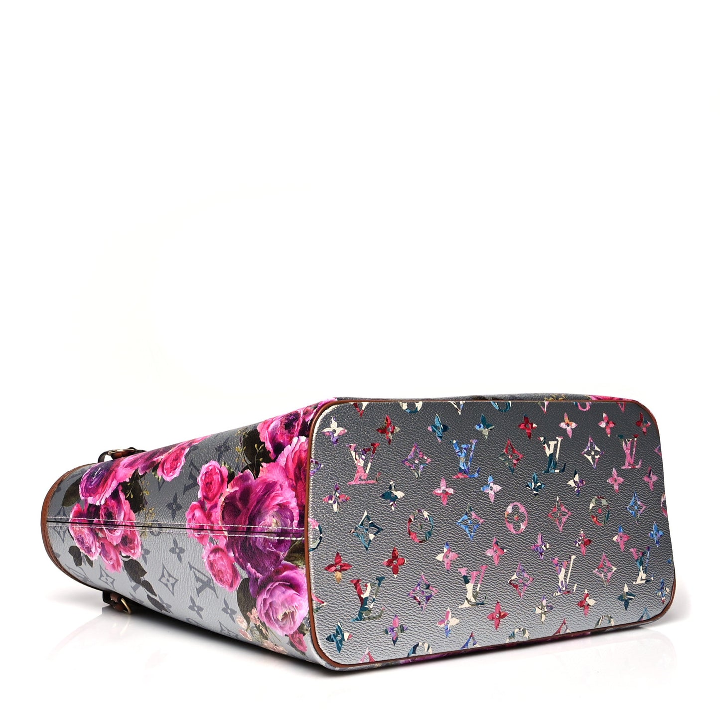 Metallic Monogram LV Garden Neverfull MM Silver