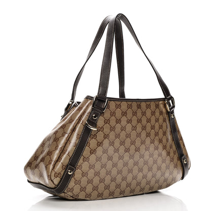 Gucci Crystal Monogram Medium Abbey Shoulder Bag Dark Brown 3 of 7