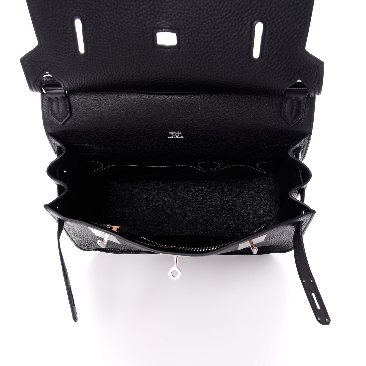 Hermes Taurillon Clemence Jypsiere 28 Black 5 of 10