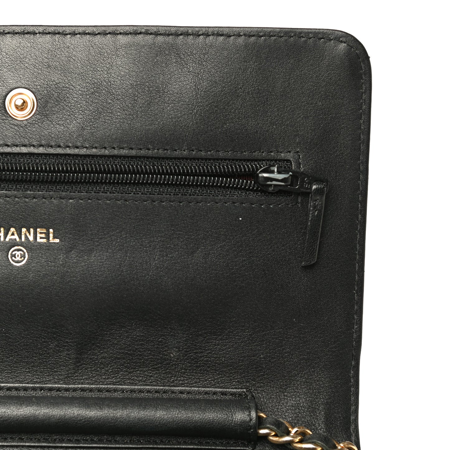 Aged Calfskin Quilted Reissue Wallet On Chain WOC Black