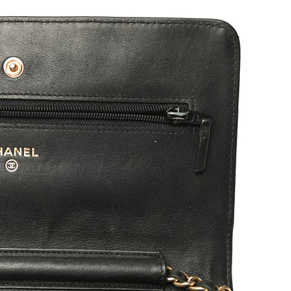Chanel Aged Calfskin Quilted Reissue Wallet On Chain WOC Black 12 of 27