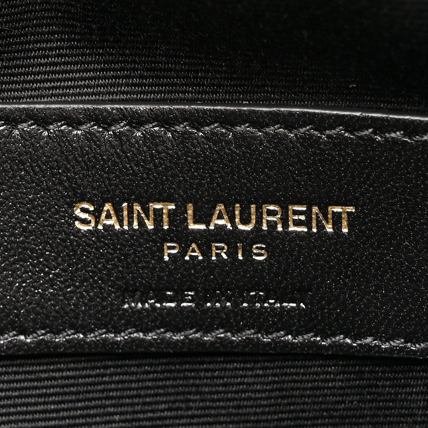 Saint Laurent Canvas Striped Uptown Pouch Beige Black 6 of 10