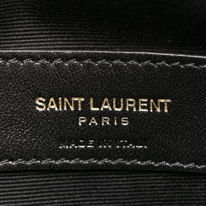 Saint Laurent Canvas Striped Uptown Pouch Beige Black 6 of 10