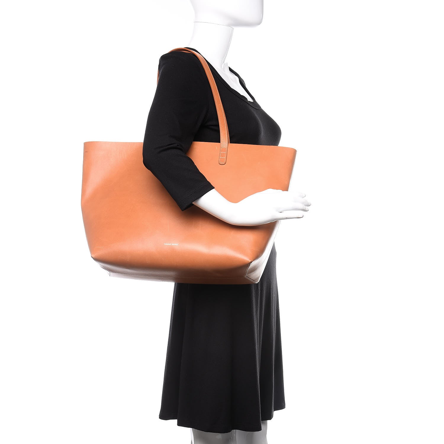 Mansur Gavriel Calfskin Large Shopping Tote Cammello Rosa 2 of 9