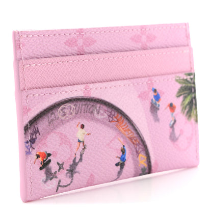 Louis Vuitton Monogram Double Card Holder Pink 3 of 7