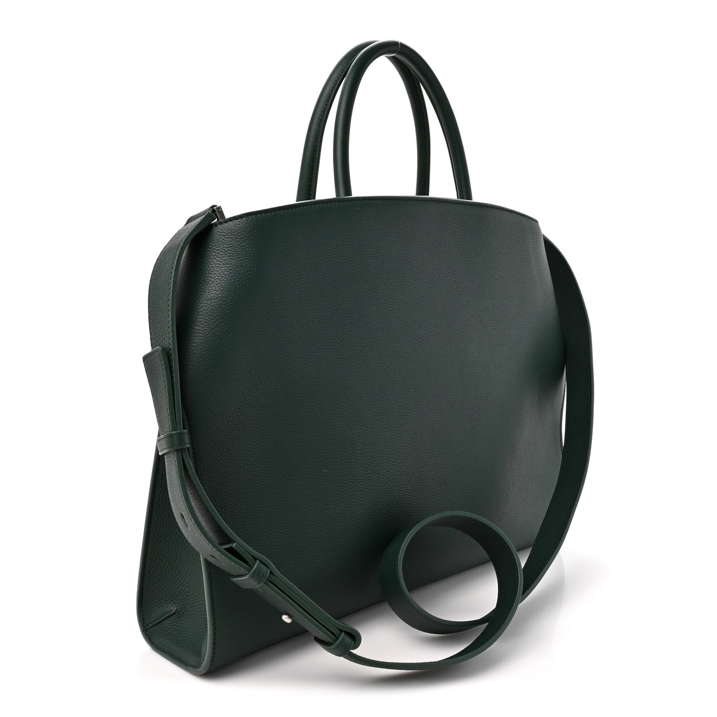 Calfskin Mens Hug Briefcase Moss Green