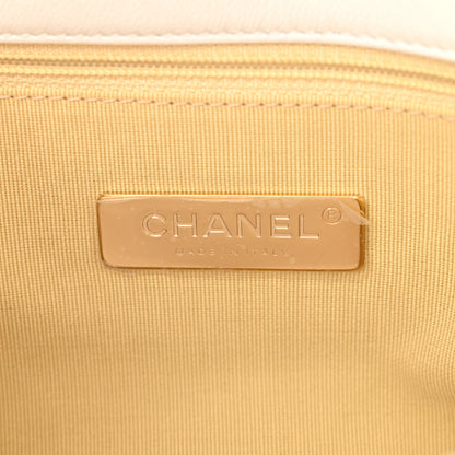 Chanel Printed Goatskin Quilted Medium Chanel 19 Flap White Multicolor 6 of 13