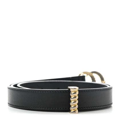 Gucci Moon Calfskin Torchon Double G 25mm Belt 90 36 Black 2 of 7