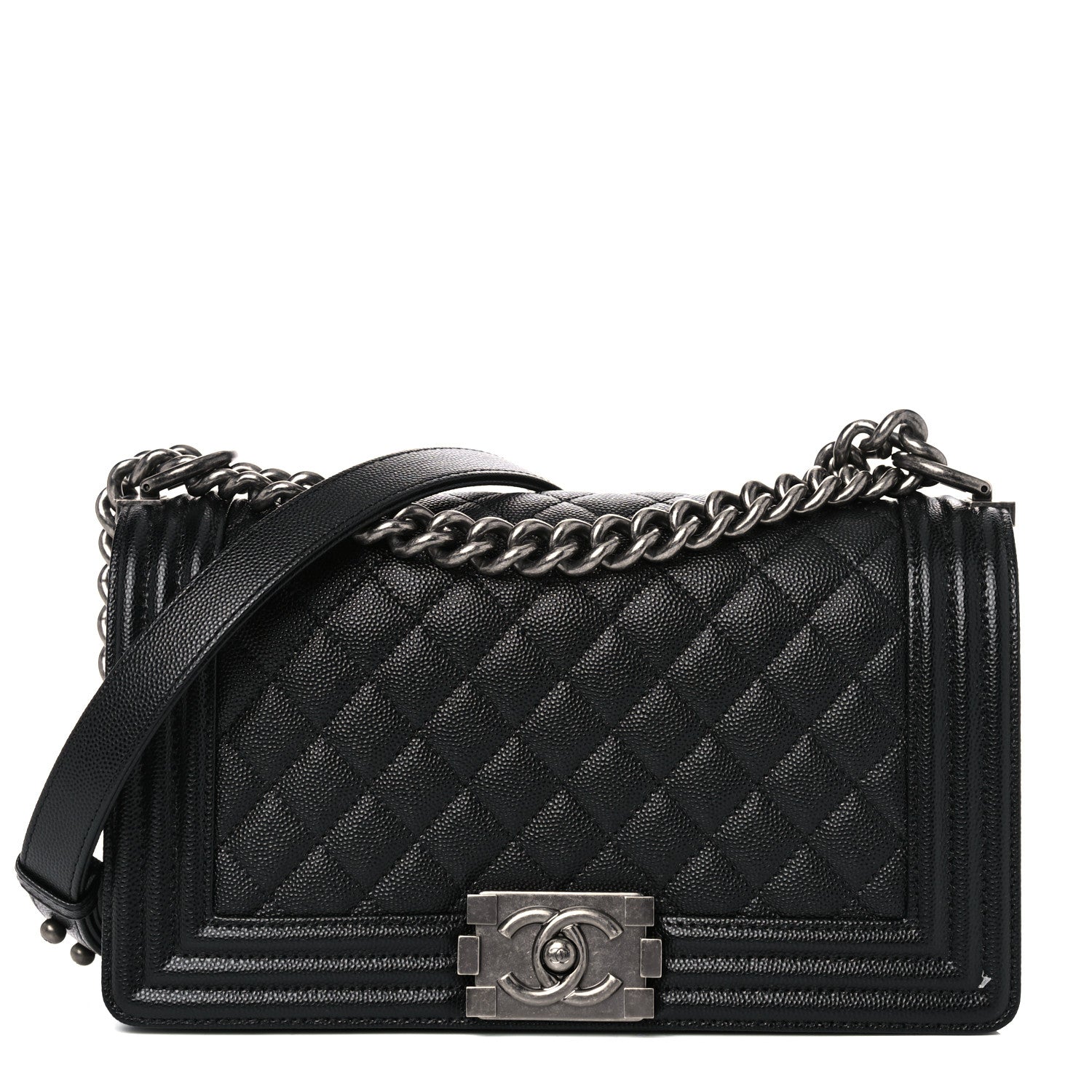 Chanel Caviar Quilted Medium Boy Flap Black 1 of 12
