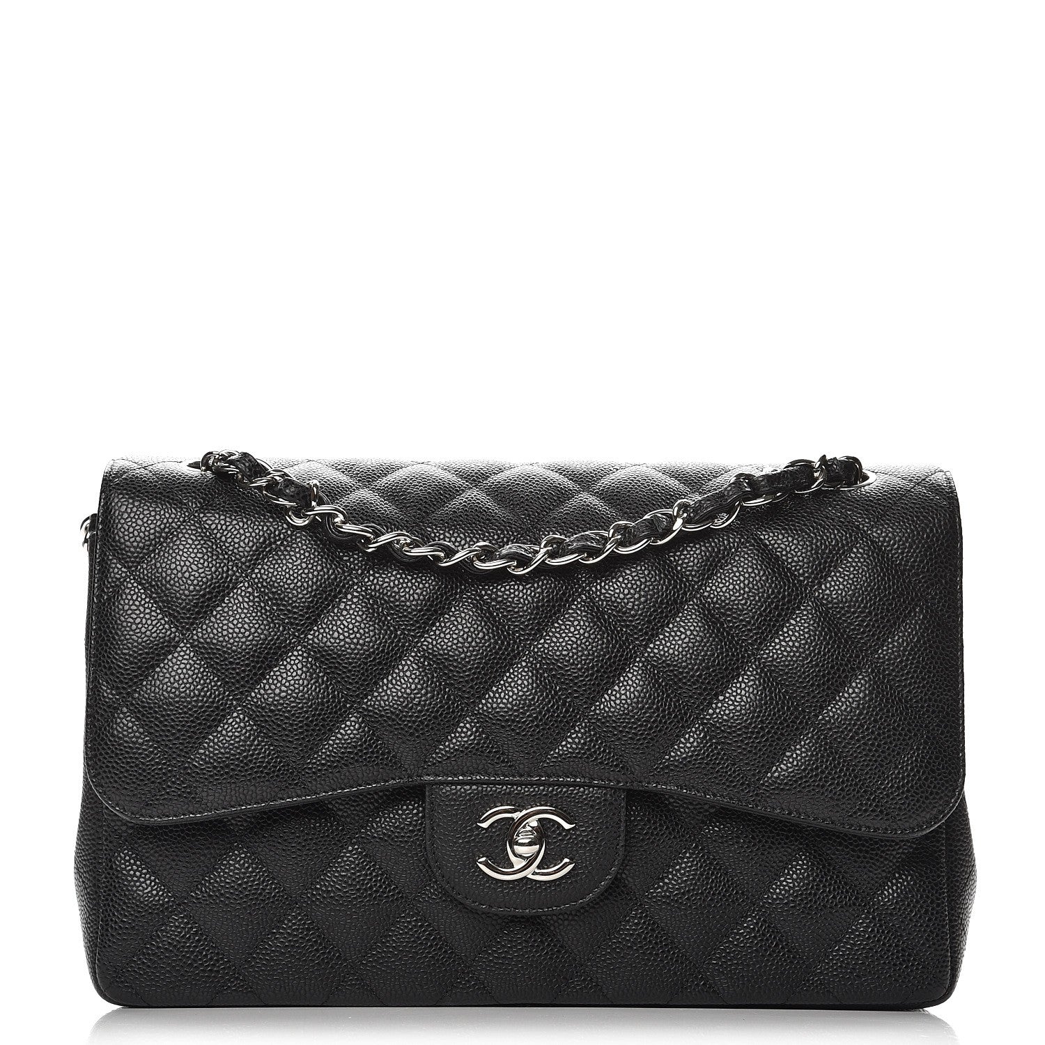Chanel Caviar Quilted Jumbo Double Flap Black 1 of 8