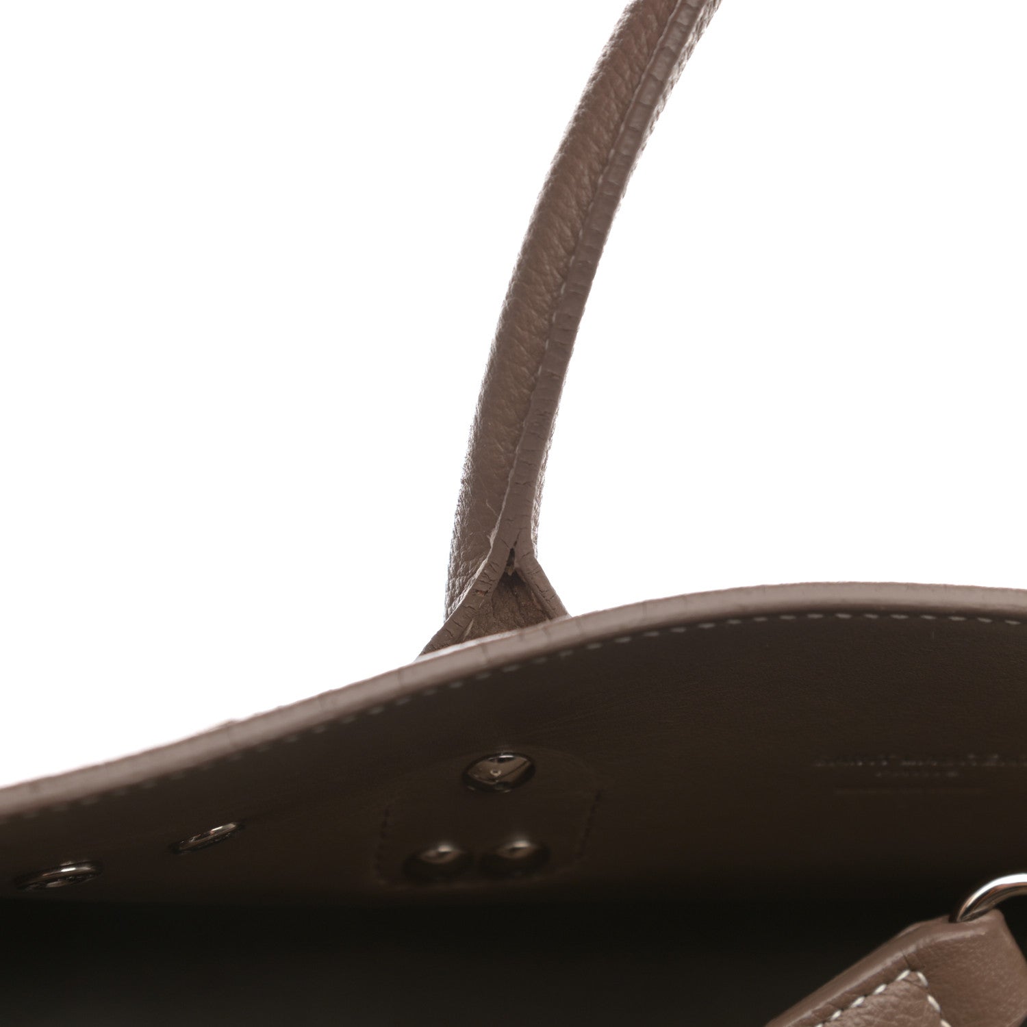 Saint Laurent Grained Calfskin Topstich Baby Sac De Jour Taupe 18 of 20