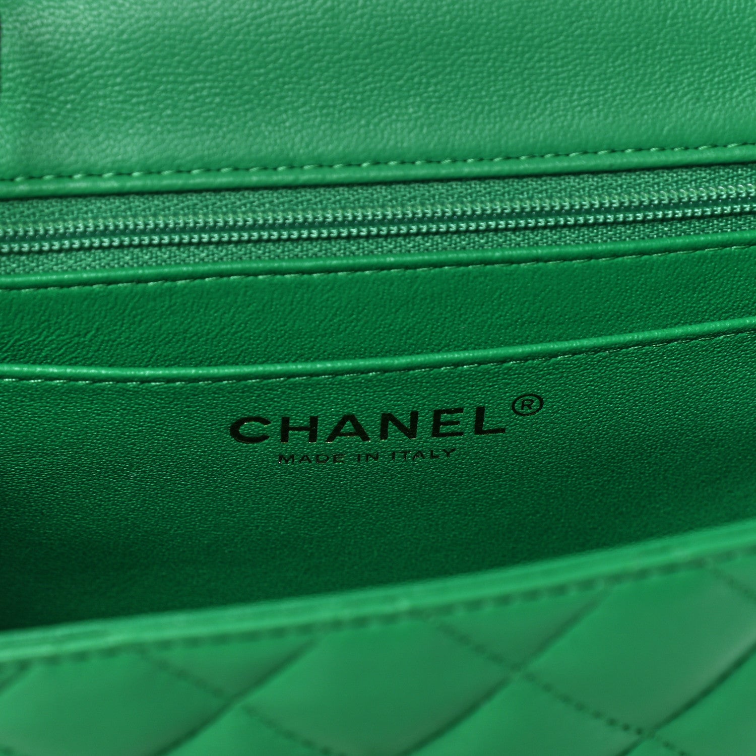 Chanel Lambskin Quilted Mini Square Flap Green 10 of 16