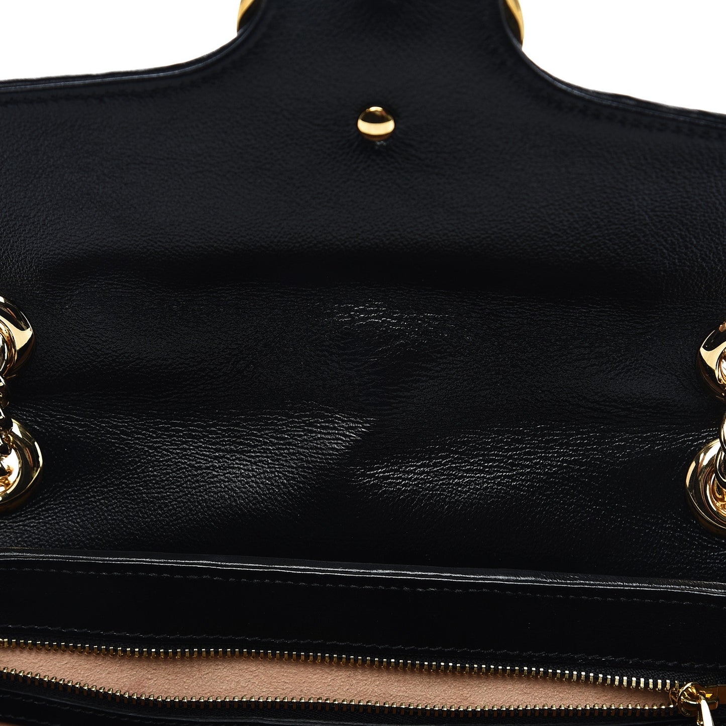 Monogram Matelasse Diagonal Small GG Marmont Shoulder Bag Beige Black