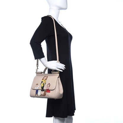 Dolce & Gabbana Dauphine Medium DG Family Patch Miss Sicily Satchel Beige 2 of 9