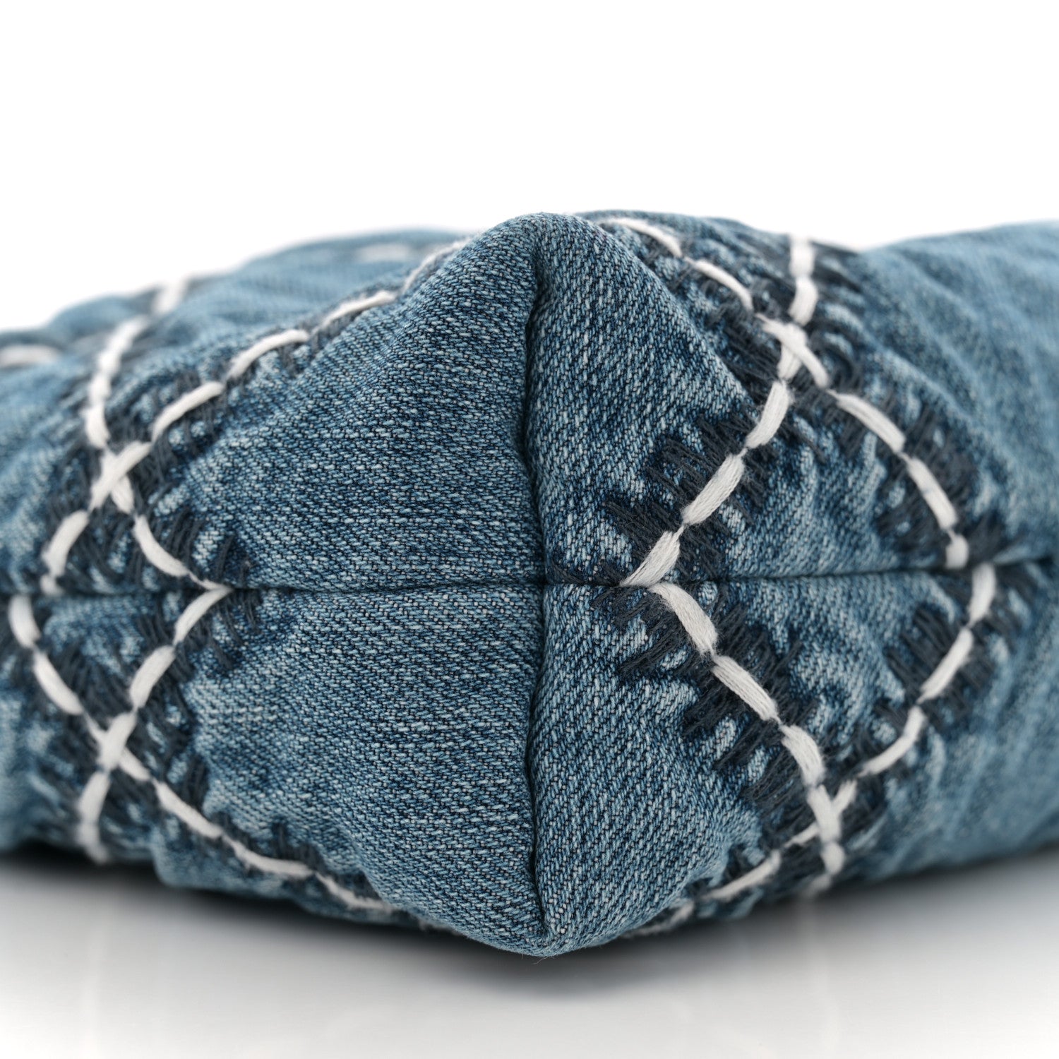 Chanel Denim Stitched Quilted Mini Chanel 22 Blue 9 of 11
