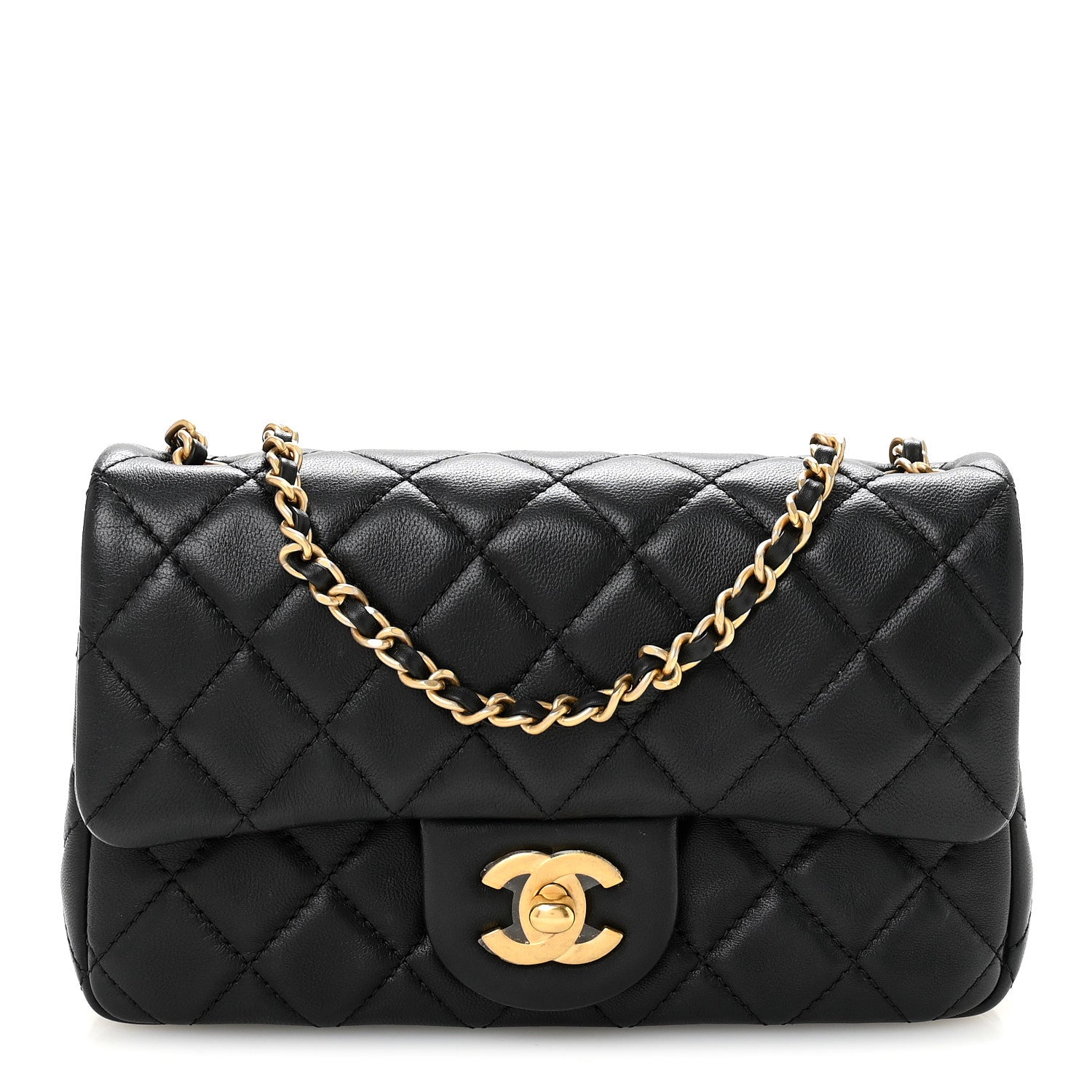 Chanel Lambskin Quilted Mini Rectangular Pearl Crush Flap Black 1 of 11
