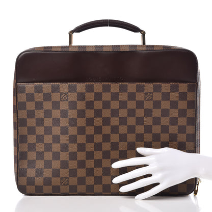 Louis Vuitton Damier Ebene Porte Ordinateur Sabana Computer Case 2 of 10