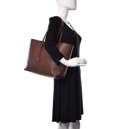 Saint Laurent Calfskin Large Shopping Tote Old Brandy 2 of 13