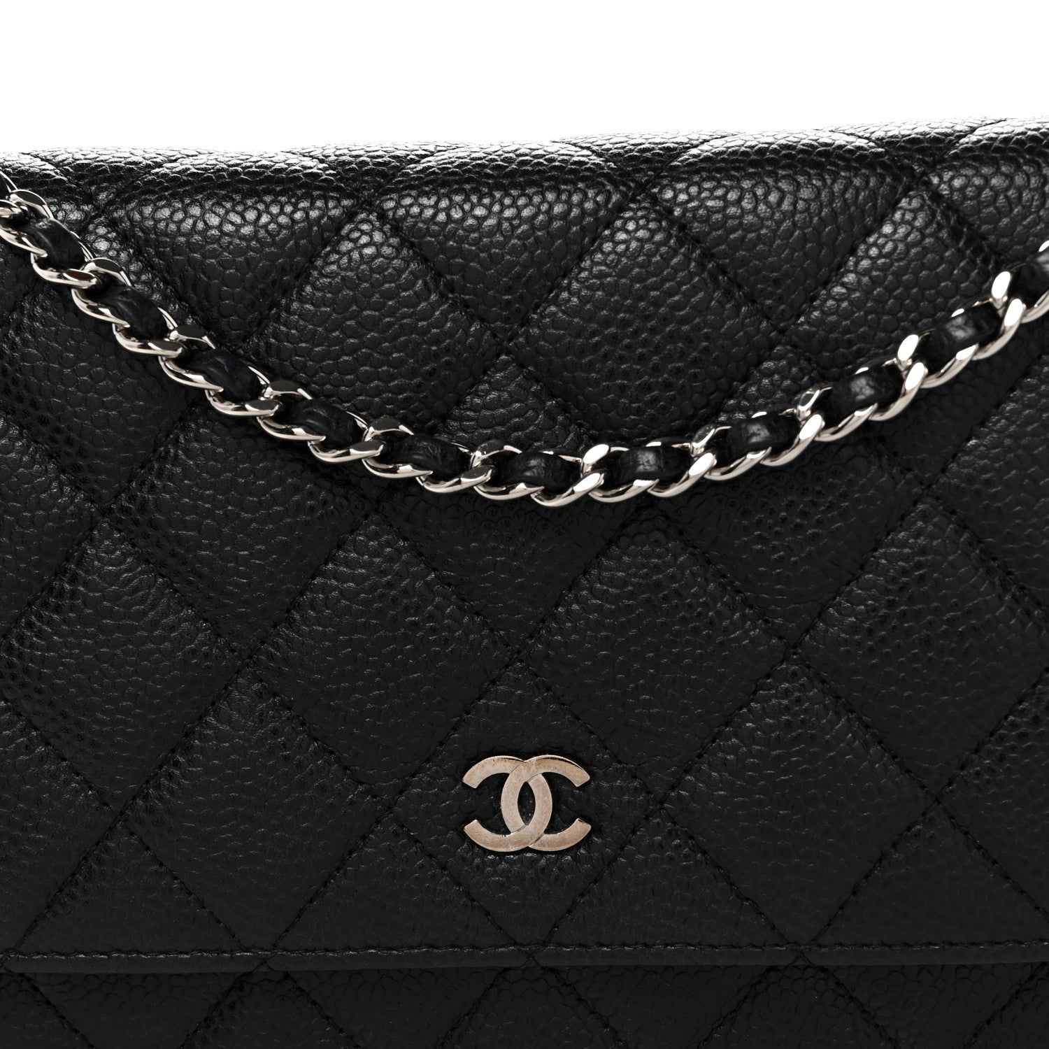 Chanel Caviar Quilted Wallet on Chain WOC Black 9 of 11
