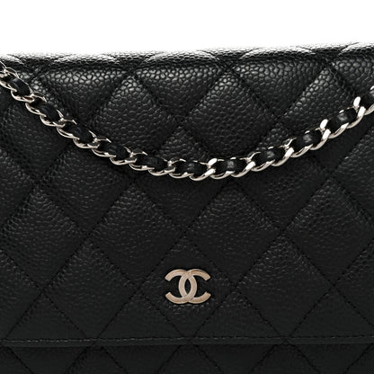 Chanel Caviar Quilted Wallet on Chain WOC Black 9 of 11