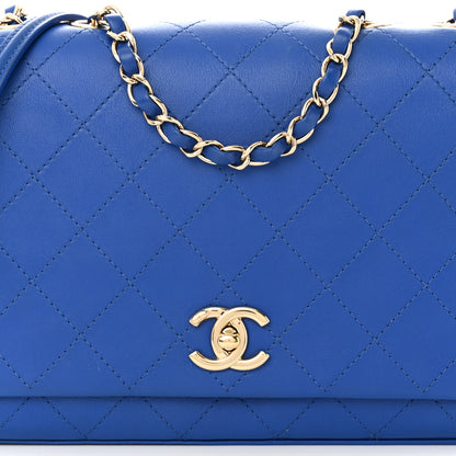 Chanel Calfskin Stitched Large Single Flap Royal Blue 8 of 11