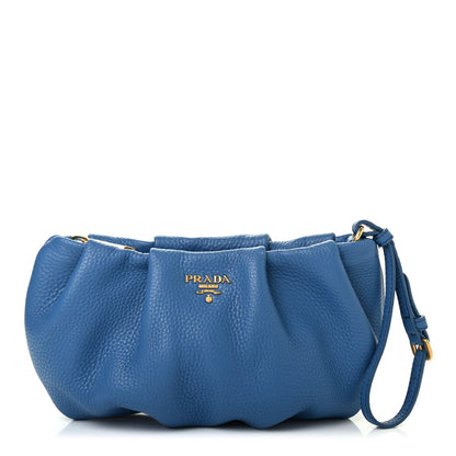 Prada Vitello Daino Wristlet Cobalto 1 of 8