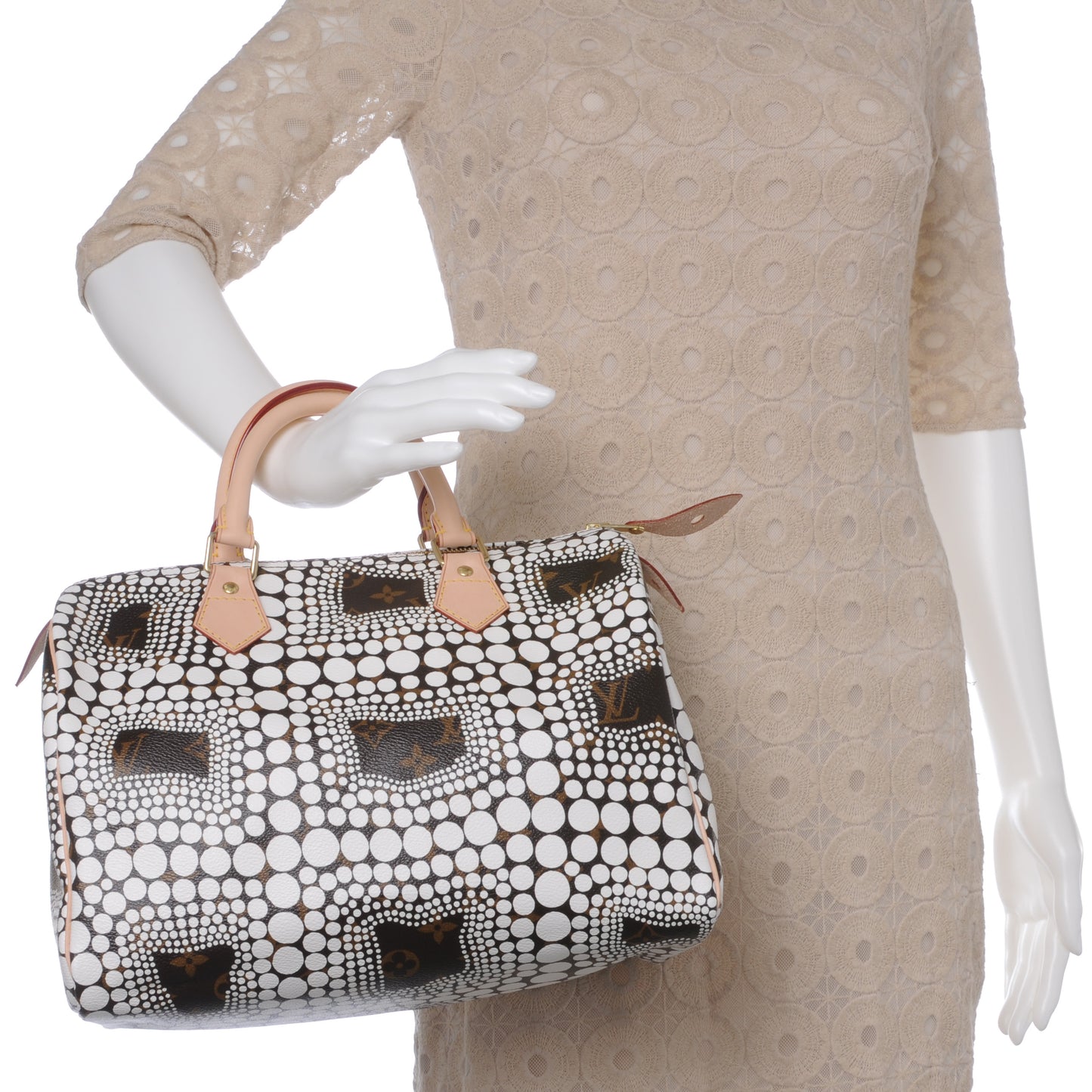Monogram Kusama Town Speedy 30 White