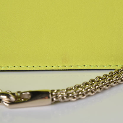 Valentino Garavani Vitello Large Glam Lock Rockstud Flap Yellow Fluo 15 of 17