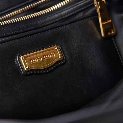 Miu Miu Vitello Soft Calf Tote Black 8 of 8