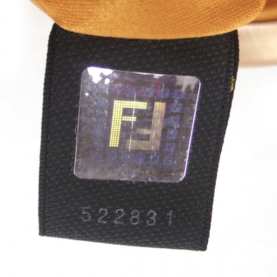 Fendi Satin Beetle Pochette Coin Purse Burgundy 9 of 10