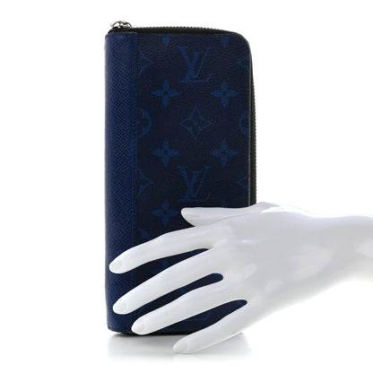 Louis Vuitton Taigarama Vertical Zippy Wallet Cobalt 2 of 10