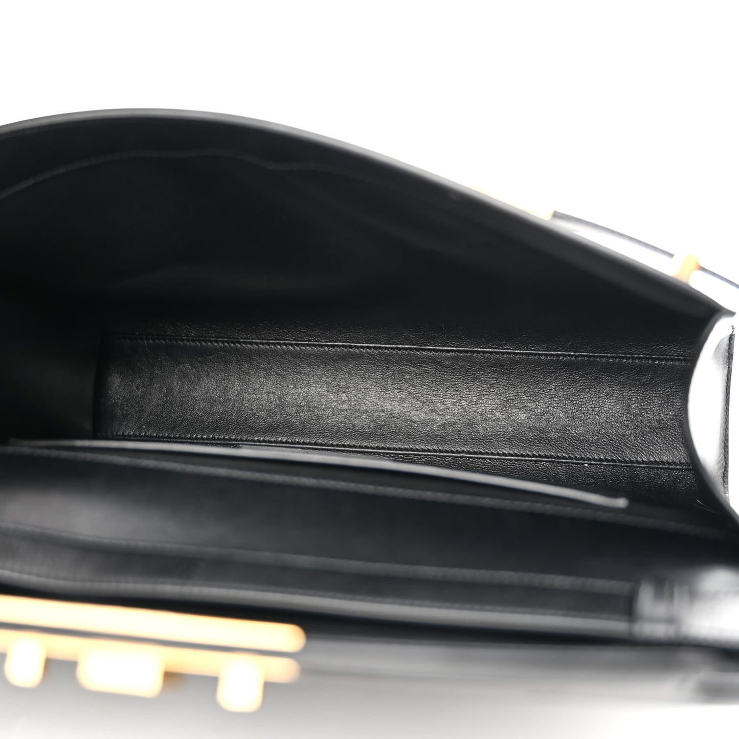 Smooth Calfskin Manhattan Shoulder Bag Black