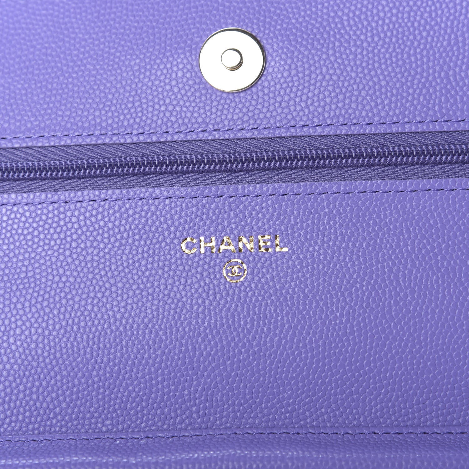 Chanel Caviar Quilted Wallet On Chain WOC Purple 9 of 11