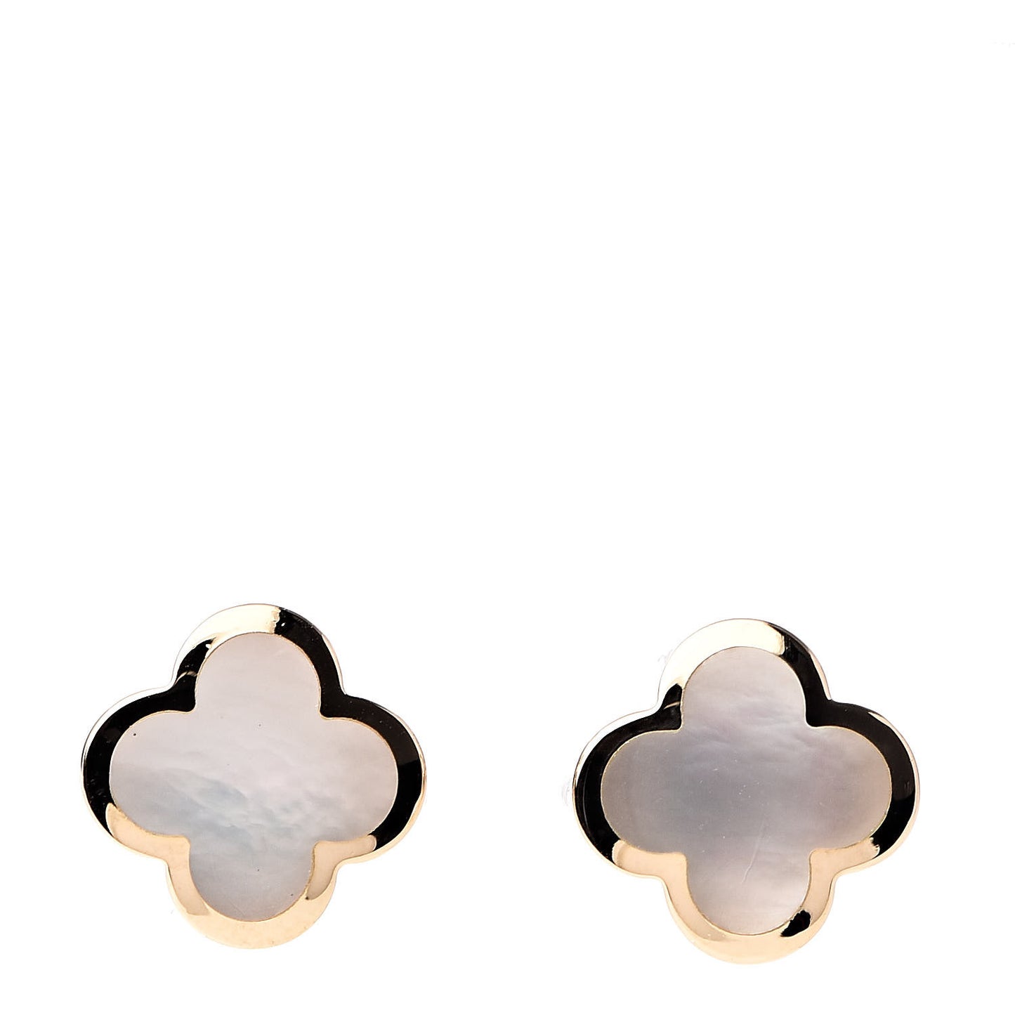 18K Yellow Gold Mother of Pearl Pure Alhambra Earrings
