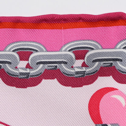 Louis Vuitton Silk Monogram Lucky Square Scarf Rose Pop 4 of 4