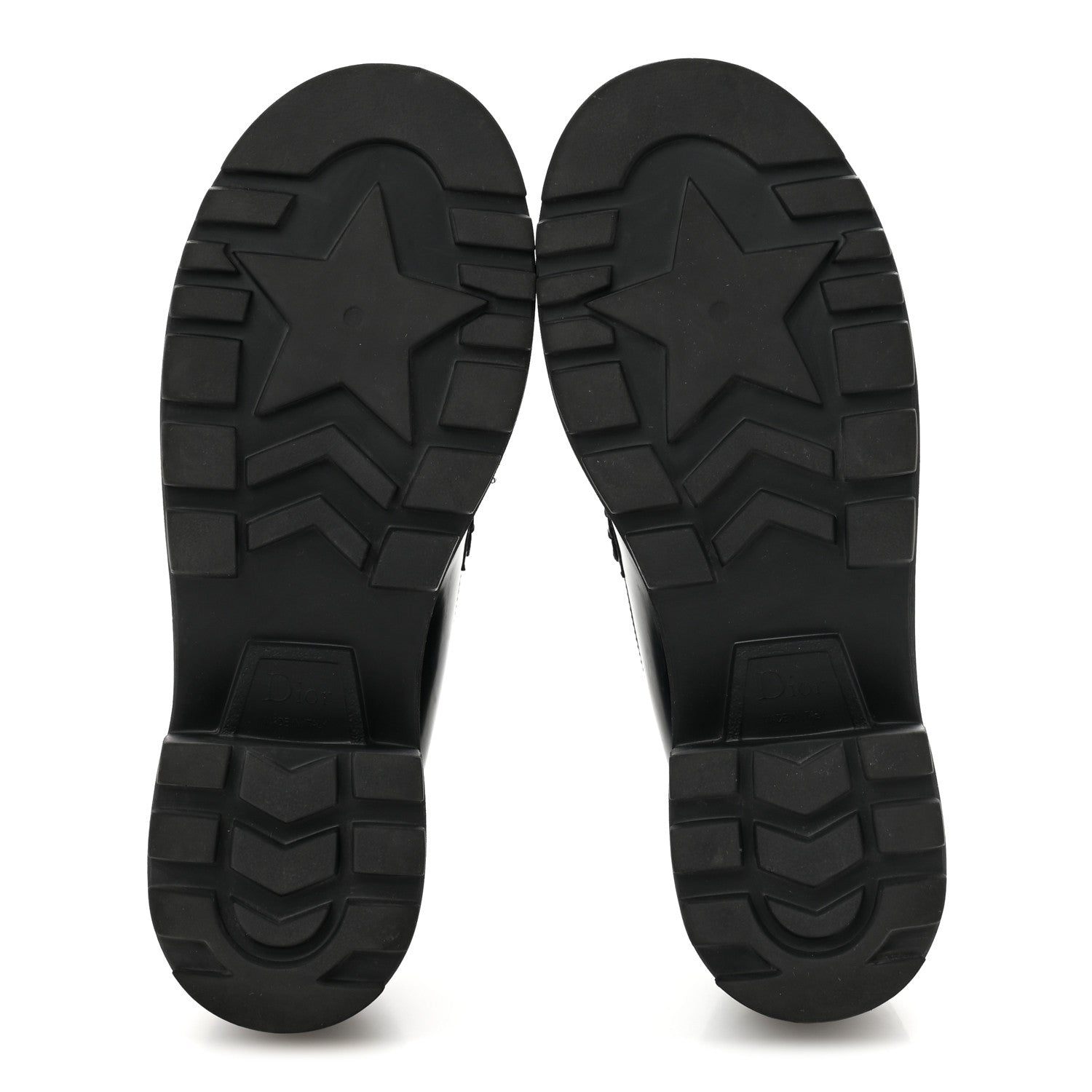 Christian Dior Brushed Calfskin Rubber Dior Code Cap Toe Lug Sole 35mm Loafers 40 Black 6 of 11