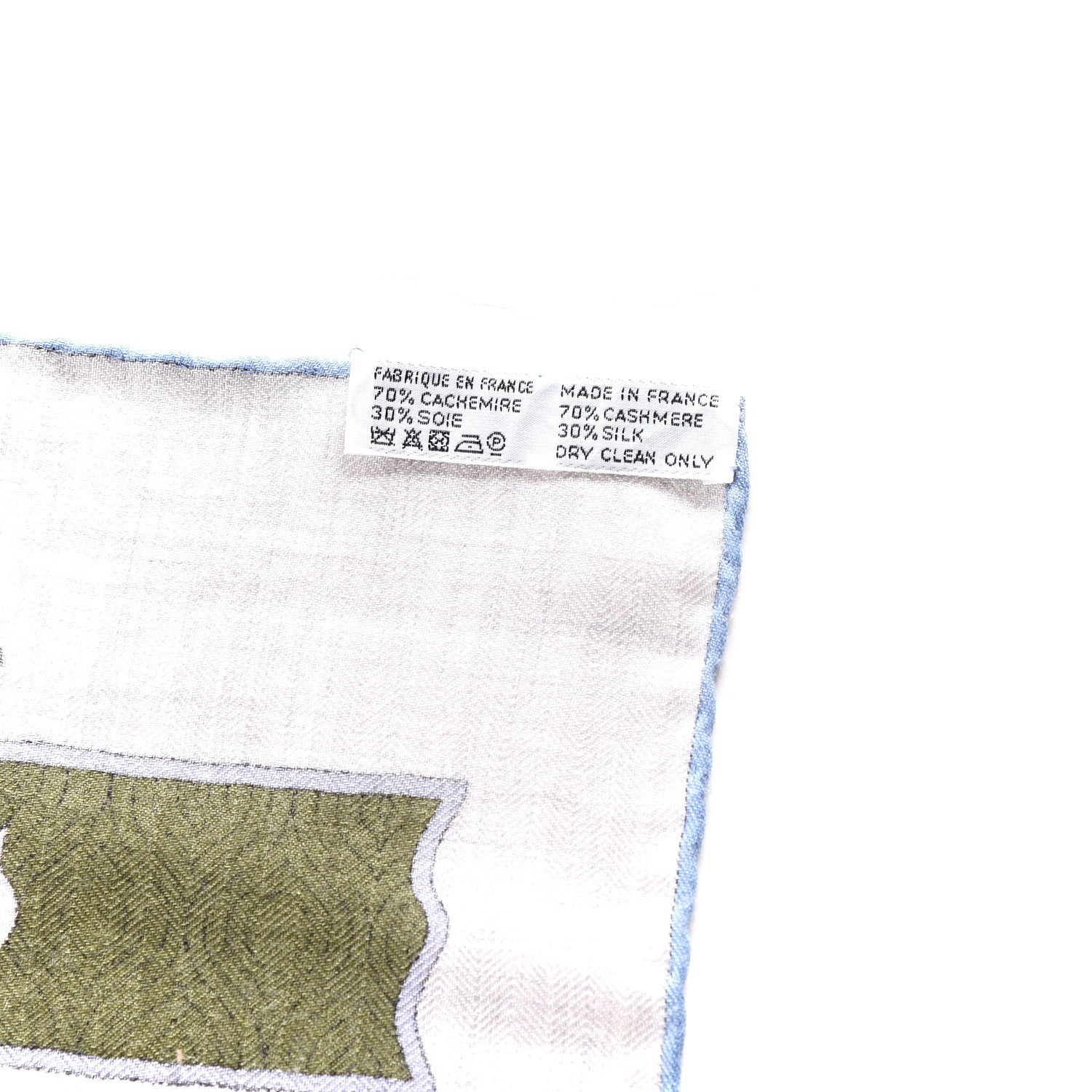 Hermes Cashmere Silk Les Tresors D Un Artiste Shawl 140 Gris Chine Ciel Rose 3 of 3