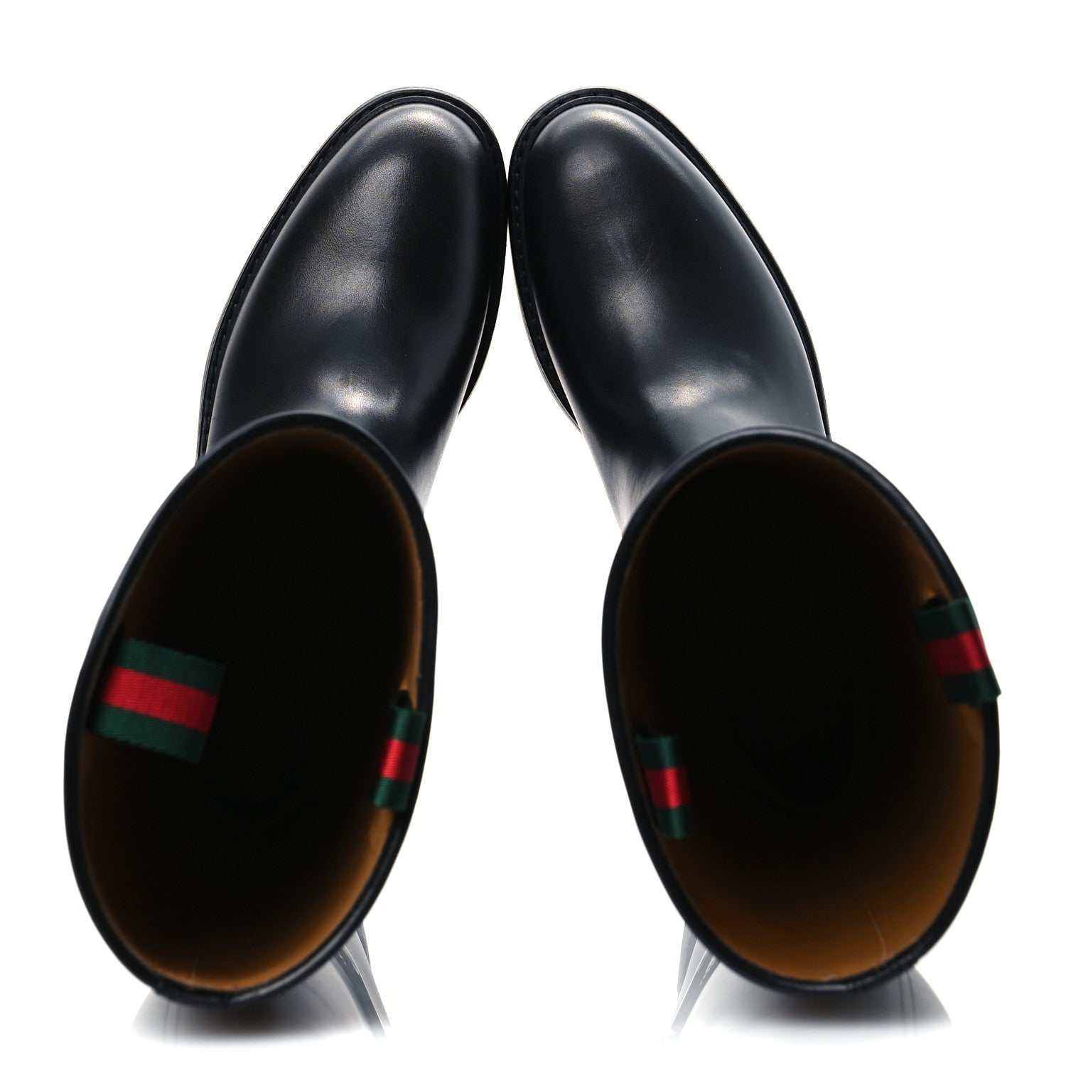 Gucci Shiny Calfskin Michelangelo Slim Horsebit Riding Boots 38 Black 2 of 11