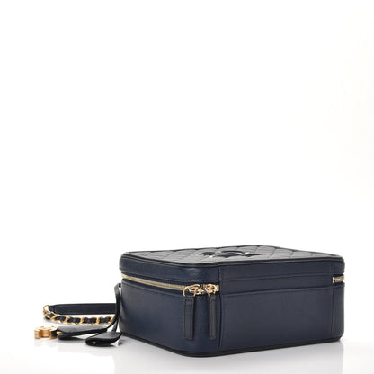 Chanel Caviar Quilted Large CC Filigree Vanity Case Navy 4 of 8