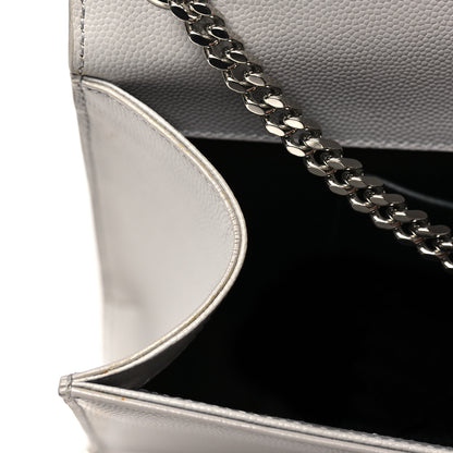 Saint Laurent Grain De Poudre Medium Classic Monogram Kate Satchel Souris 14 of 14