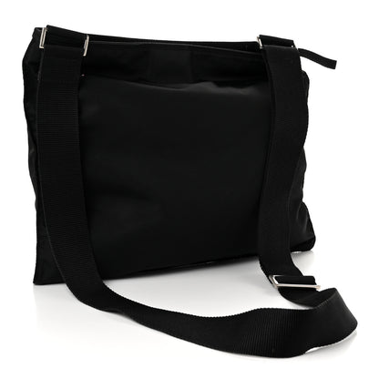 Prada Nylon Vela Flat Messenger Bag Black 3 of 9