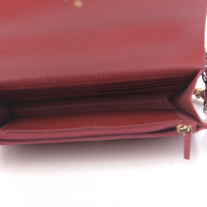 Chanel Goatskin Quilted 19 Wallet On Chain WOC Red 5 of 13