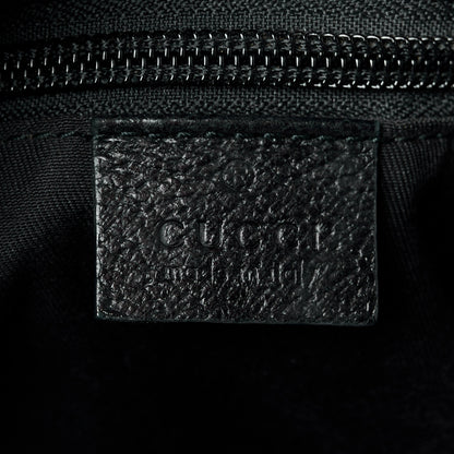 Gucci Monogram Web Medium Half Moon Hobo Black 6 of 11