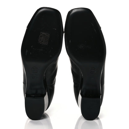 Chanel Lambskin Patent Cap Toe Short Ankle Boots 37.5 Black 5 of 8